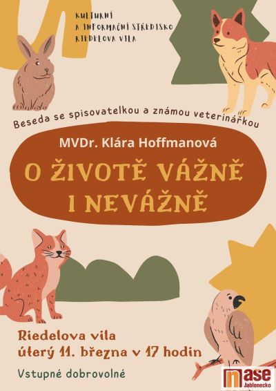 Do Desné na besedu se známou spisovatelkou a veterinářkou