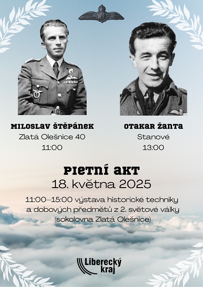 Miloslav Štěpánek a Otakar Žanta: kraj opět vzdá hold hrdinům války