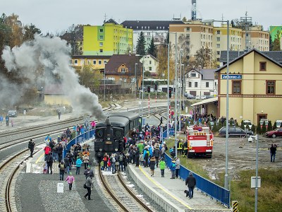 Symbolické loučení s párou v Jablonci proběhlo s lokomotivou Litovel