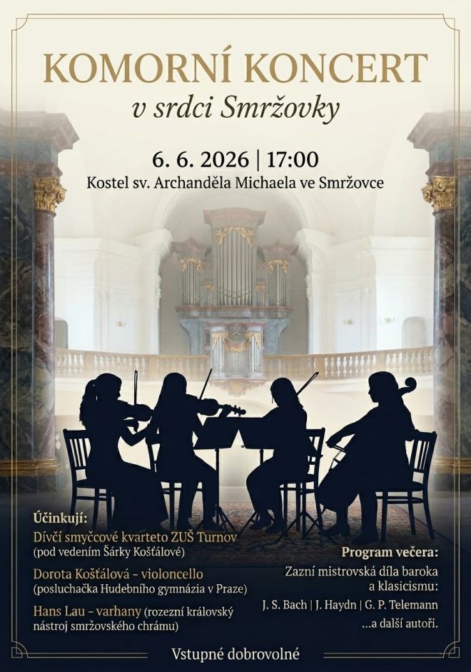 Komorní koncert v srdci Smržovky