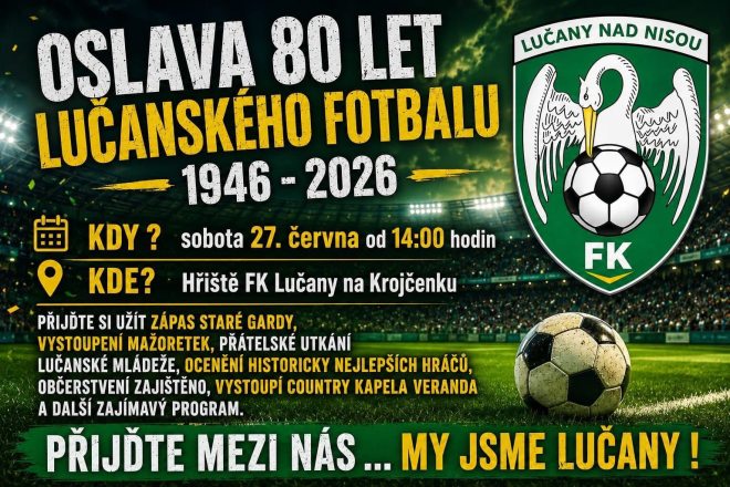Oslava 80 let lučanského fotbalu