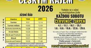 Parní vlak bude Českým rájem jezdit opět celé prázdniny